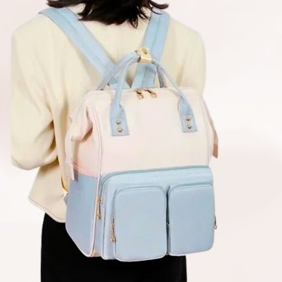 Sac à dos à langer bleu