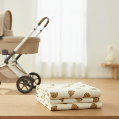 COUVERTURE BEBE COTON 4 COUCHES | ÉlynaBaby™ - Bebe - nise