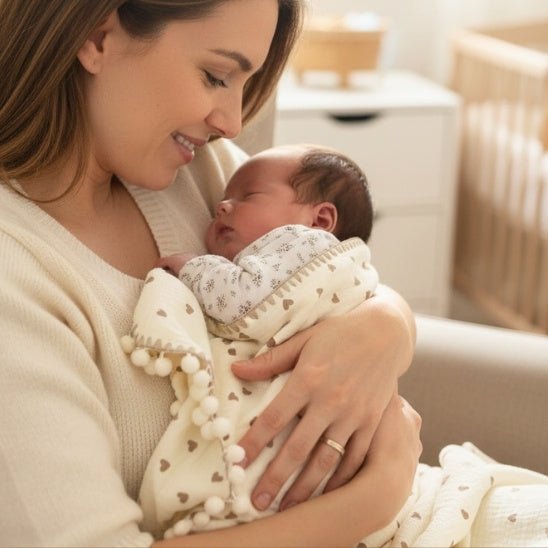 COUVERTURE BEBE COTON 4 COUCHES | ÉlynaBaby™ - Bebe - nise