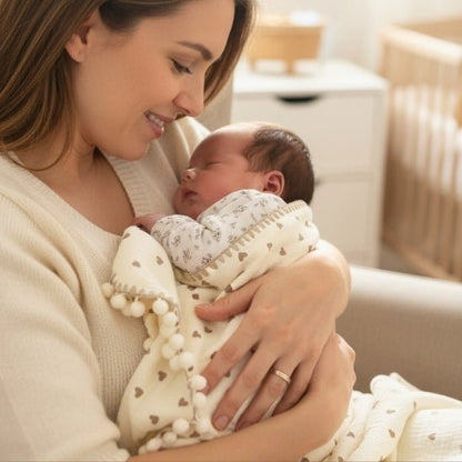 COUVERTURE BEBE COTON 4 COUCHES | ÉlynaBaby™ - Bebe - nise