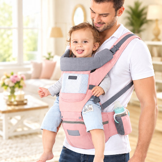 Porte Bébé Ergonomique rose