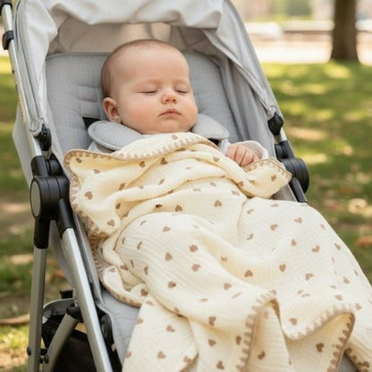 COUVERTURE BEBE COTON 4 COUCHES | ÉlynaBaby™ - Bebe - nise